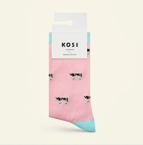 Kosi London Bamboo Socks - Cow