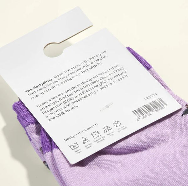 Kosi London Bamboo Socks - Hedgehog
