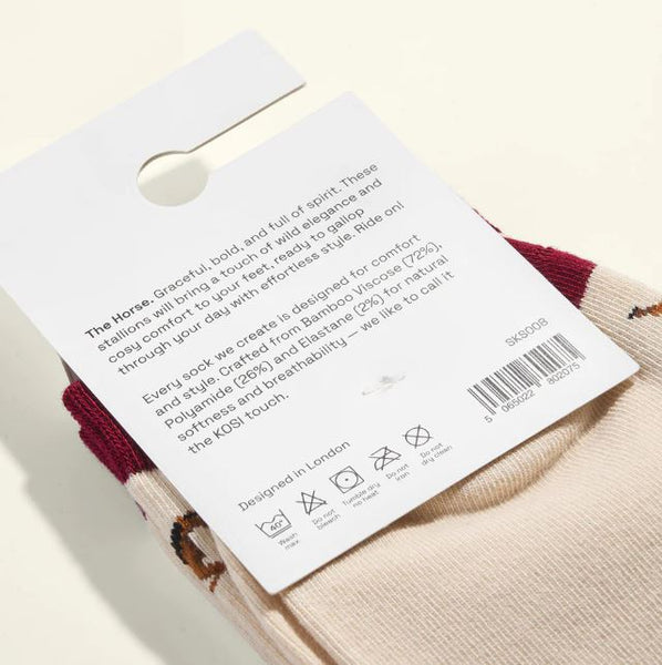 Kosi London Bamboo Socks - Horse