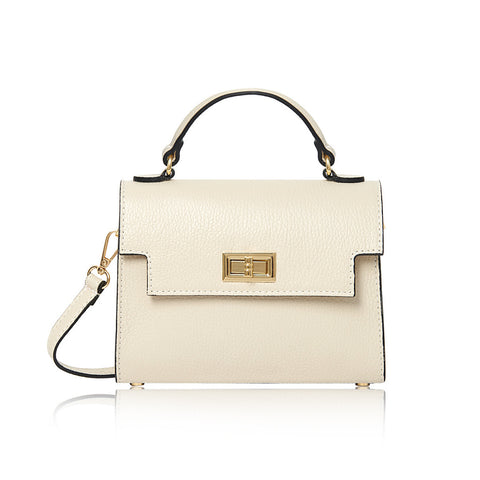 Pure White Lana Top Handle Bag