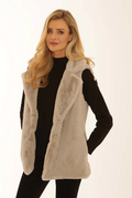 Pomodoro Faux Fur Gilet - Silver Grey