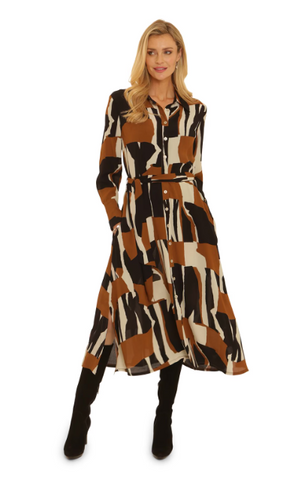 Pomodoro Graphic Print Shirt Dress