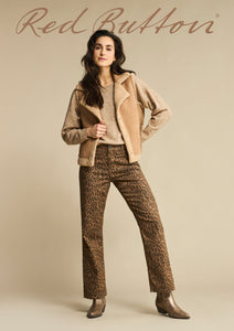 Red Button Teddy Faux Shearling Waistcoat