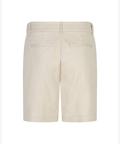 Red Button Ava Tailored Cotton Shorts - Beige