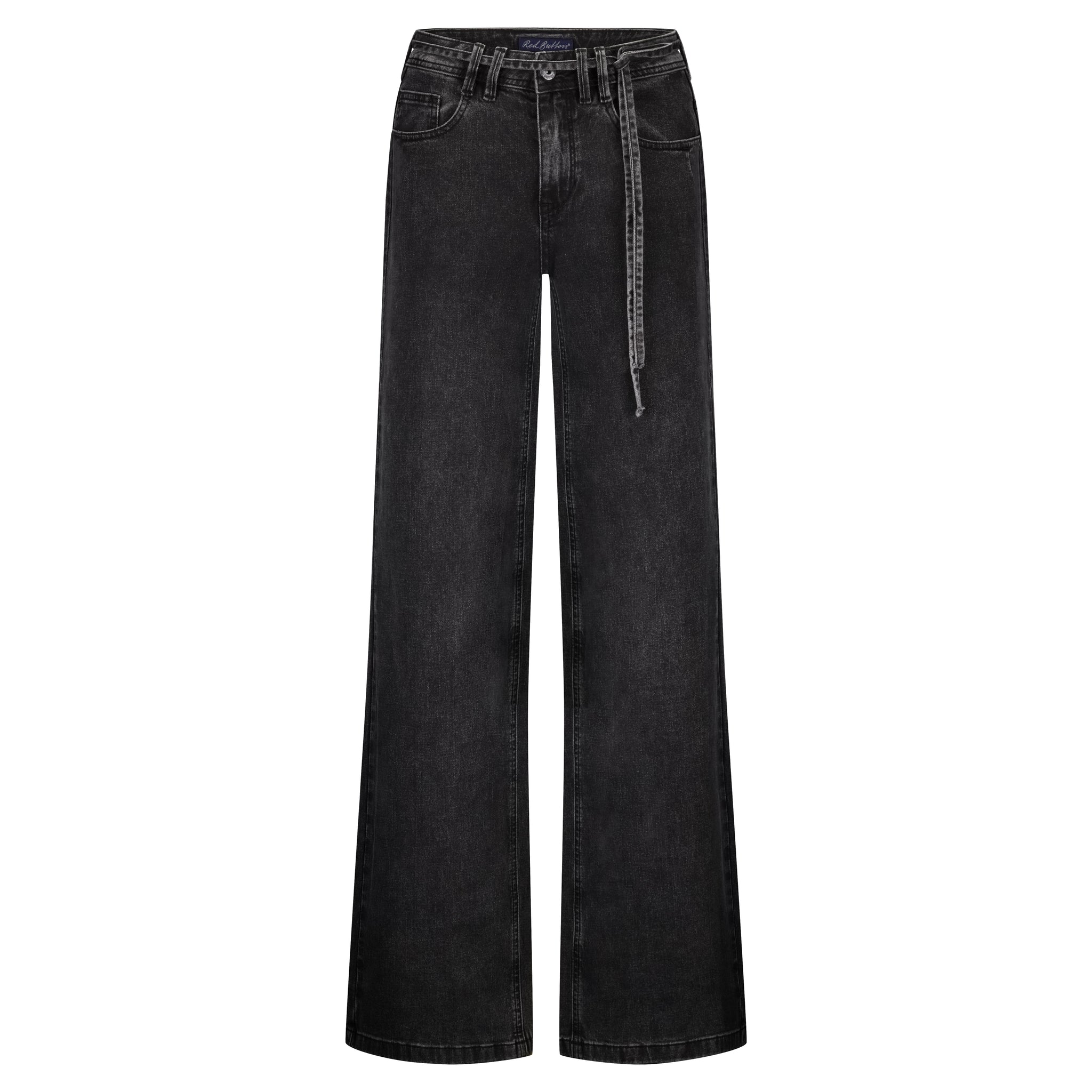 Red Button Claudette Washed Black Wide Leg Jeans