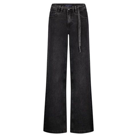 Red Button Claudette Washed Black Wide Leg Jeans