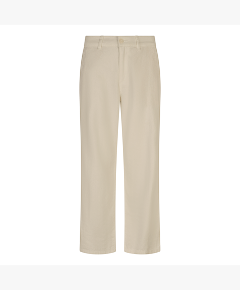 Red Button Conny Linen Cotton Wide Leg Trousers - Oatmeal