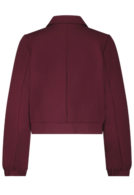Red Button Punta Pocket Detail Bomber Jacket - Ruby