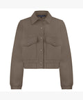 Red Button Punta Pocket Detail Bomber Jacket - Taupe