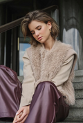 Rino & Pelle Alvita Faux Fur Feather Gilet