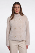 Rino & Pelle Beth Short Double Breasted Herringbone Knitted Jacket