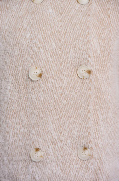 Rino & Pelle Beth Short Double Breasted Herringbone Knitted Jacket