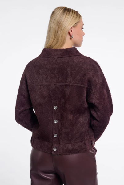 Rino & Pelle Bubbly Boxy Short Knitted Jacket - Fig