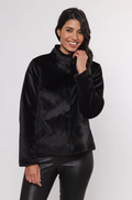 Rino & Pelle Madai Short Faux Fur Jacket - Black