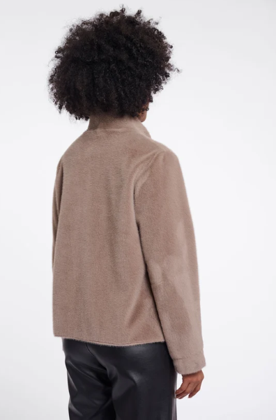 Rino & Pelle Madai Short Faux Fur Jacket - Mocha Latte