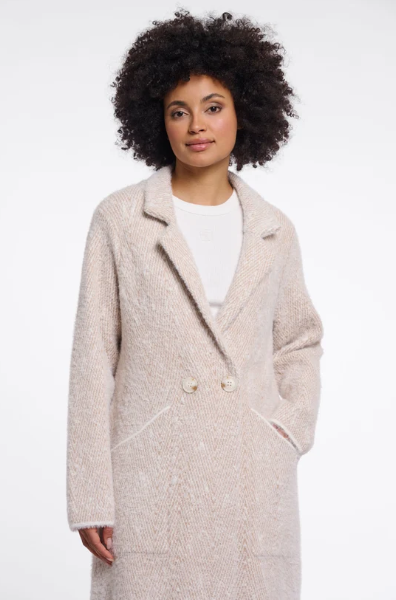 Rino & Pelle Madina Herringbone Knitted Coat