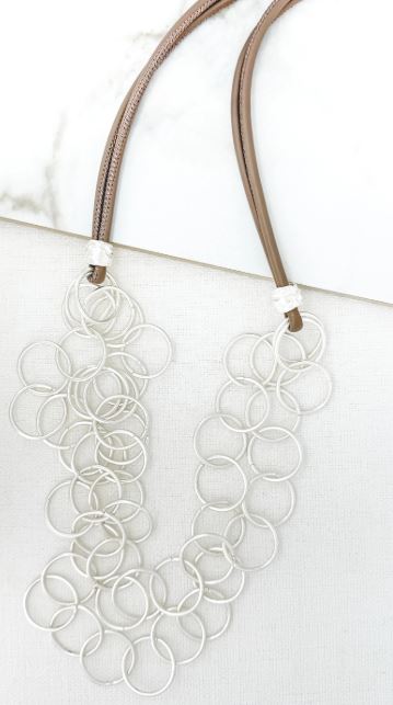 Envy Silver Circle Link Necklace