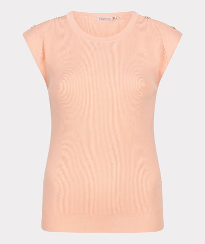 EsQualo Sleeveless Ribbed Top