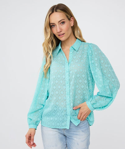 EsQualo Fancy V Neck Blouse