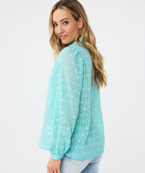 EsQualo Fancy V Neck Blouse