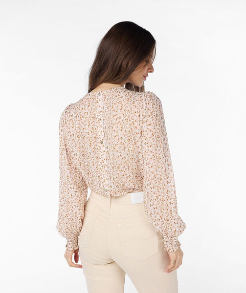 EsQualo Animal Print Blouse