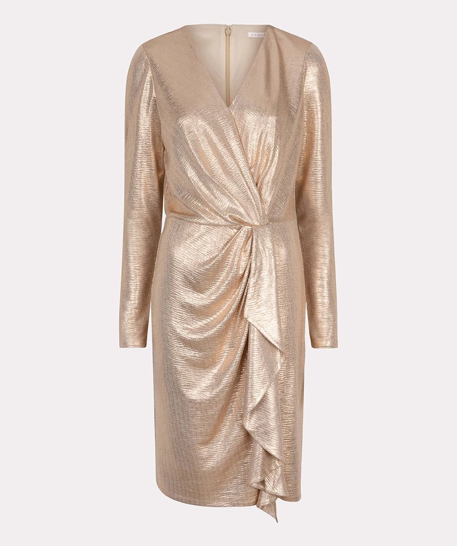 Esqualo Drape Metallic Dress