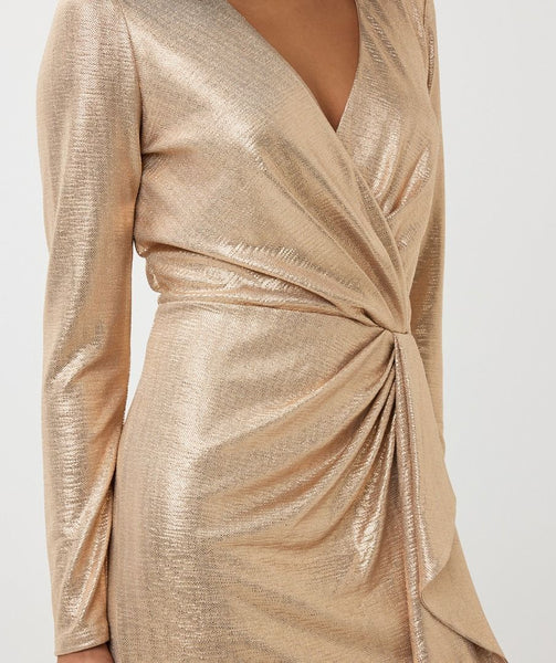 Esqualo Drape Metallic Dress