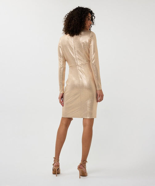 Esqualo Drape Metallic Dress