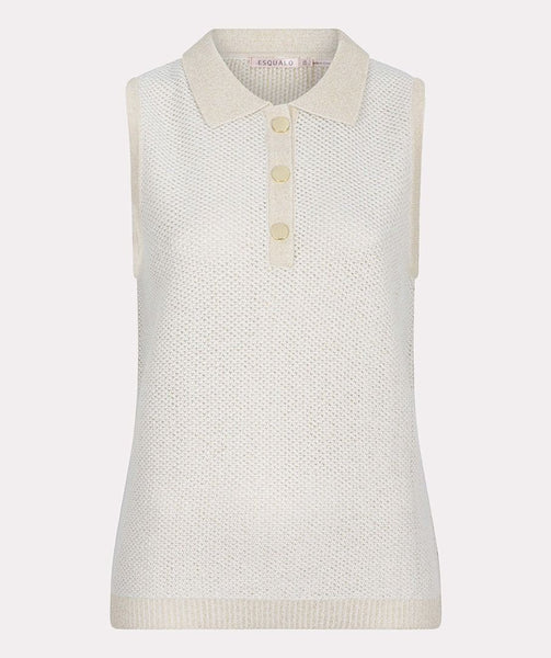 Esqualo Sleeveless Lurex Polo