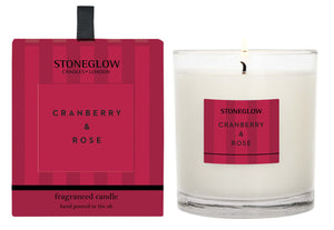 Stoneglow Cranberry & Rose Tumbler Candle