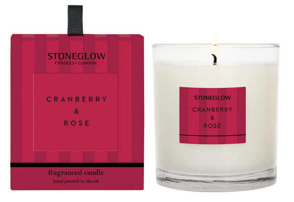 Stoneglow Cranberry & Rose Tumbler Candle