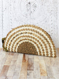 Suzie Blue Half Moon Pandan Leaf Clutch Bag