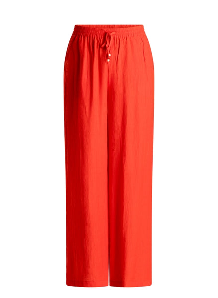 Yest Martha Crinkle Wide Leg Drawstring Trousers