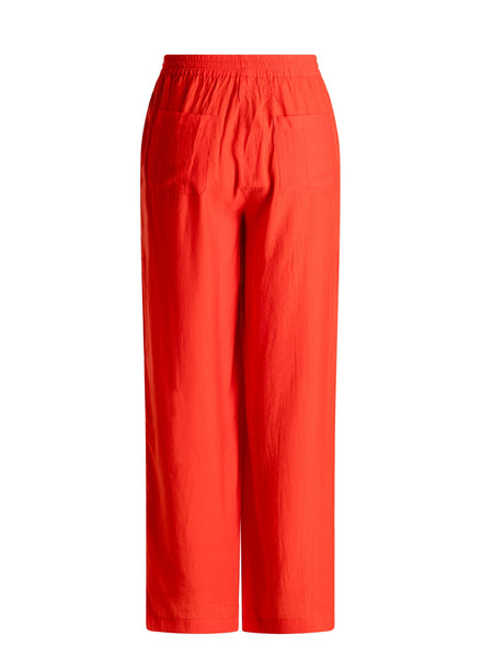 Yest Martha Crinkle Wide Leg Drawstring Trousers
